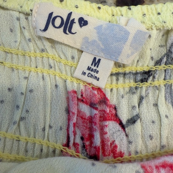 Jolt yellow floral romper open back SZ medium - Picture 4 of 9